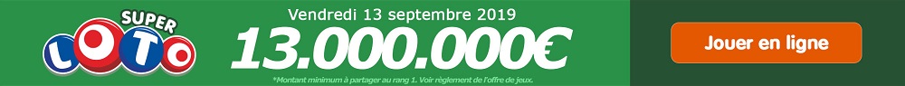 jouer Super Loto du vendredi 13 septembre 2019